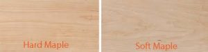 How does hard maple and soft maple flooring differ