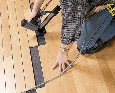 Running engineered maple floor into solid maple flooring