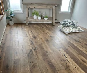 Rustic hickory floor
