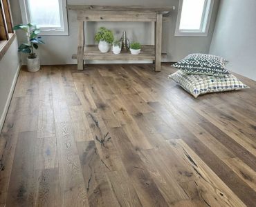 Rustic hickory floor