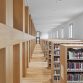 What type of wood flooring is used in public libraries?